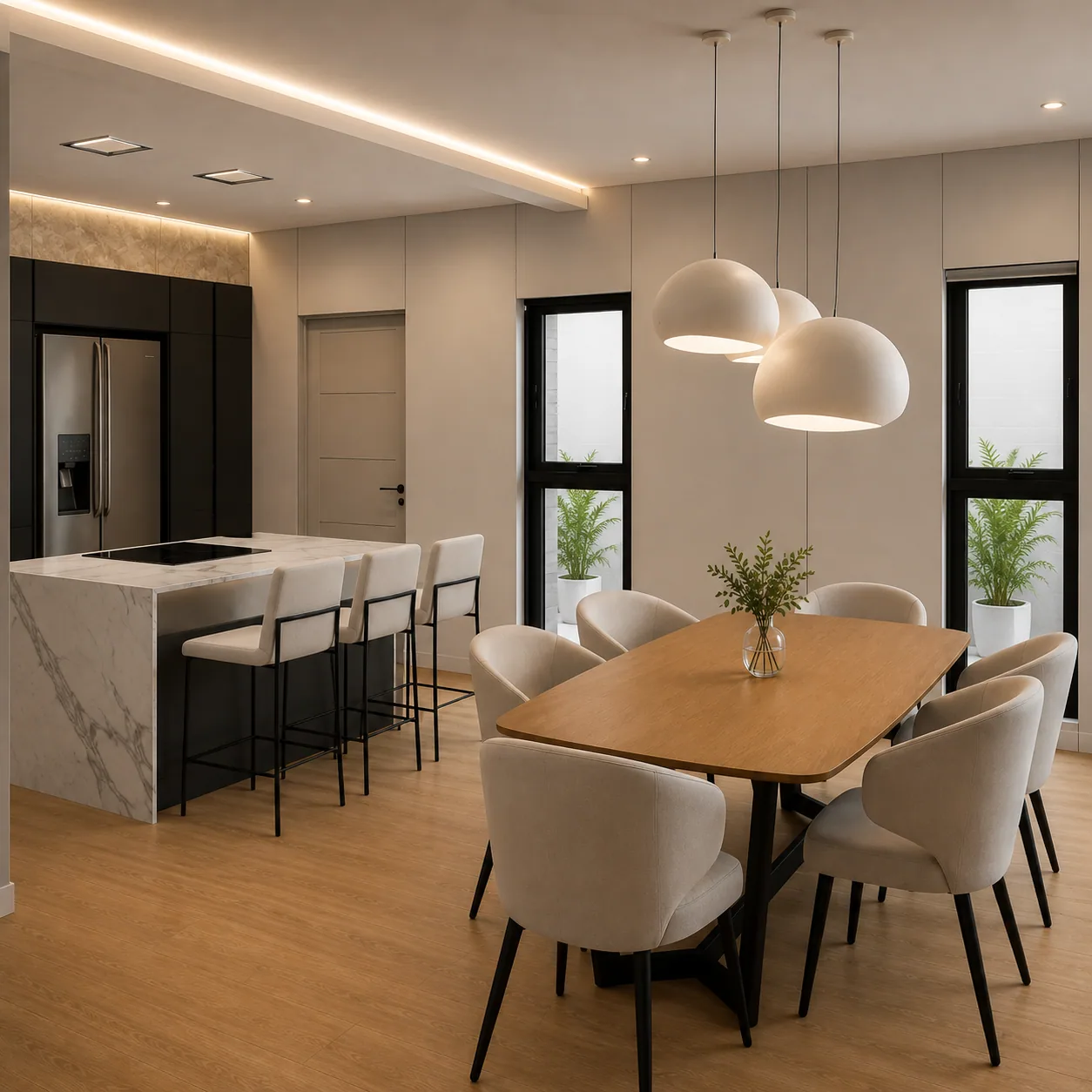 Estar de la vivienda Neila