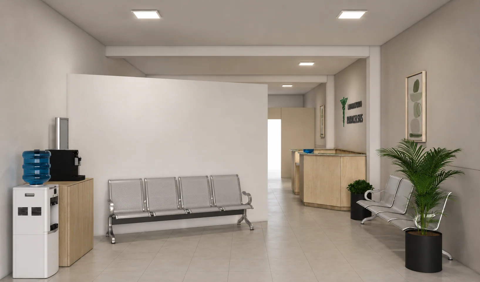 Laboratorio Paracelsus — sala de espera y recepción